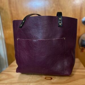 Portland Leather Plum Tote